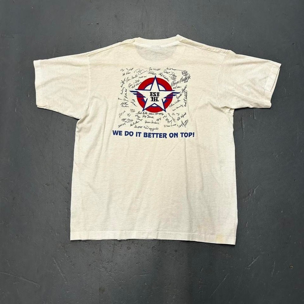 Vintage 90s single stitch Rose Hulman college "we do it better on top" tshirt
